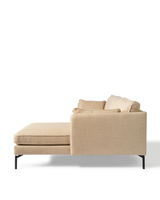 Sofa PPno.2 CL right fabric smooth beige, Beige, medium