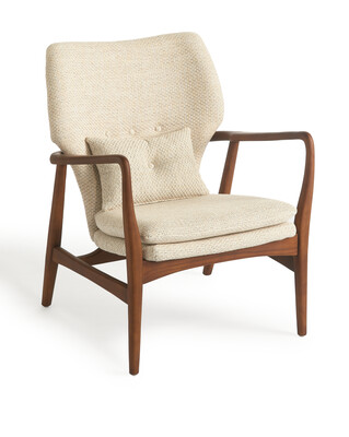 Chair Peggy fabric rough ecru (FSC 100% certified), Beige, medium