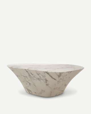 Oval Marble Look Salontafel