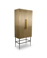 Cabinet Ribbel gold tall, Gold, small