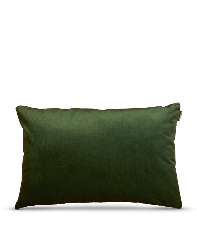 Cushion velvet gold 40x60, Dark green, large