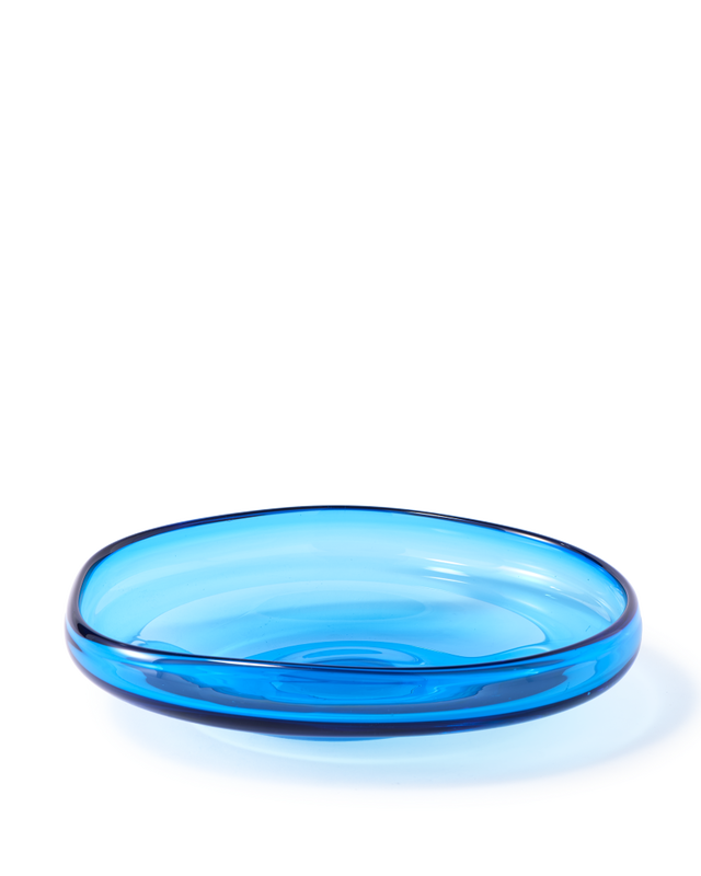 plate clear blue eye S, light blue, large