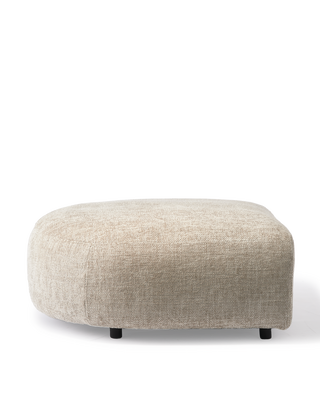sofa a-round-u hocker ecru left, White, medium