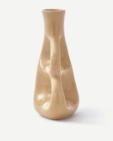 vase three ears dk. green S / H21 cm, Beige, small