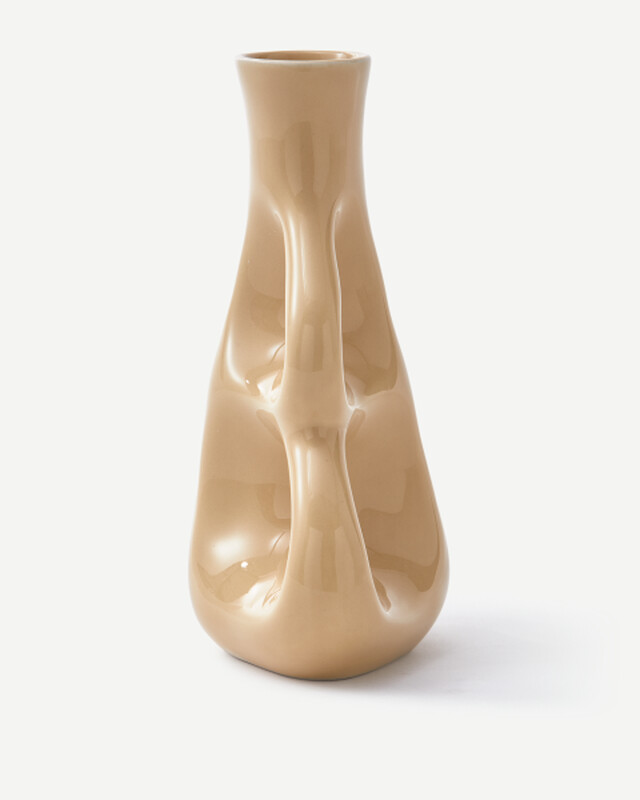 vase three ears dk. green S / H21 cm, Beige, pdp