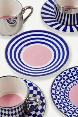 espresso cups aunty set 4, Dark blue, medium