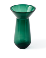 vase long neck green, Dark green, small