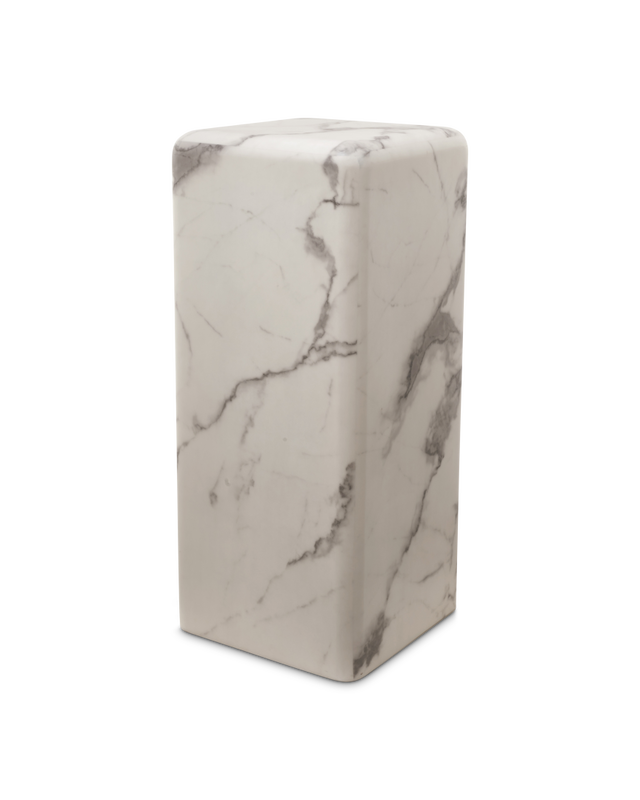 Pillar marble look white M, White, large