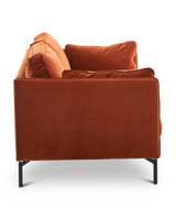 Sofa PPno.2 velvet gold, Rust red, small