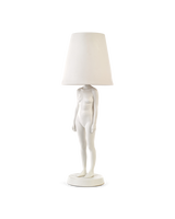 Hiding lady lamp porcelain, White, small