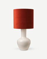 Lamp shade Ø55xH50cm velvet rust, Rust red, small