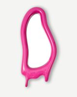 mirror melting long pink L, Light pink, small