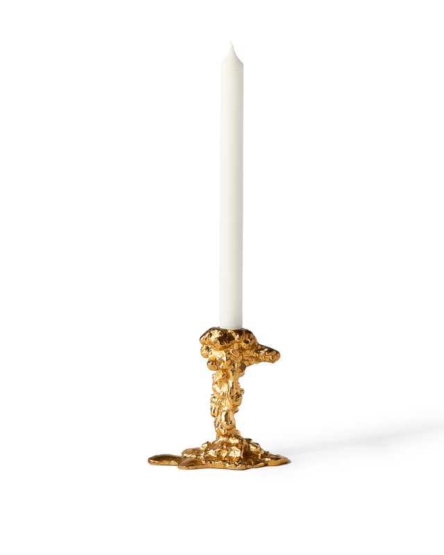 Drip candle holder S, Gold, large
