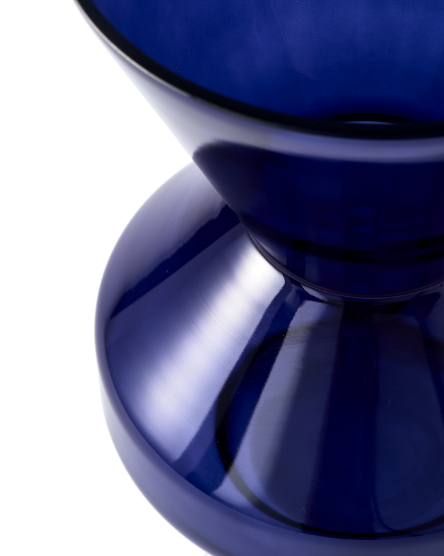 vase thick neck blue, Dark blue, large