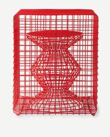 zig zag wire yellow, Coral red, small