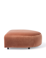 sofa a-round-u hocker velvet brown right, Dark brown, small