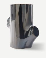 Vase Log gold S, Dark grey, small