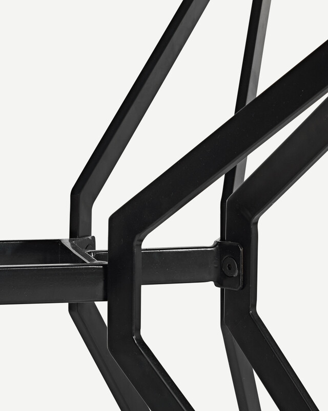 Table rectangular gold & glass, Black, pdp