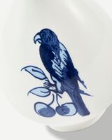 vase small bird orange, Dark green, small