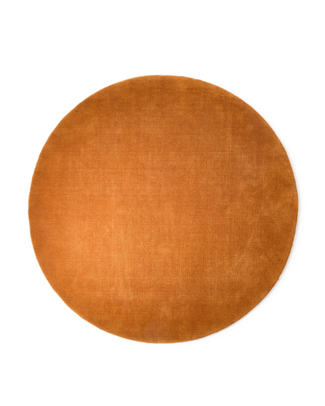 carpet outline amber / orange Ø200, Cognac, large