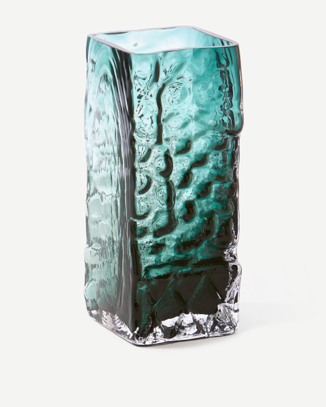 vase relief square clear, Dark Green, pdp