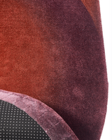 carpet optical oval green, Rust red, small