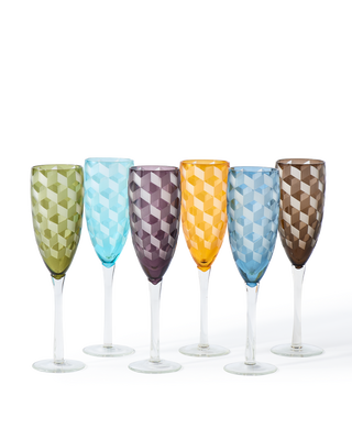 Champagne blocks multicolour set 6, Multi-colour, medium