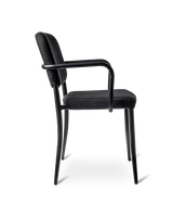 Chair Jamie fabric smooth black, Black, small