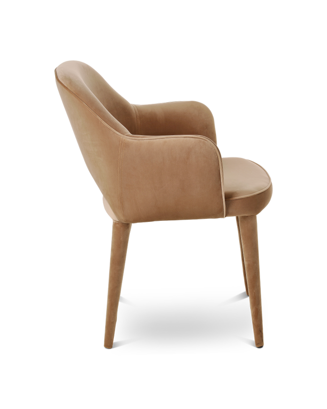 Chair arms Cosy velvet beige, Beige, large