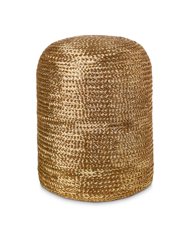 Stool pill woven silver, Gold, large