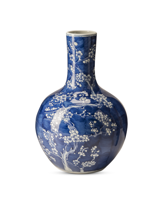 Vase Blossom blue S, Dark blue, large