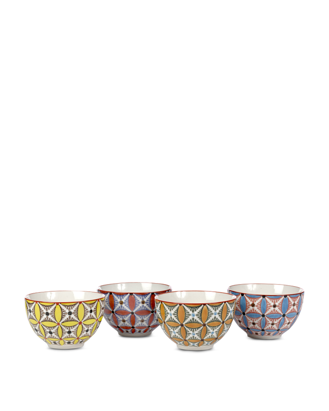 Snack bowl Hippy set 4, Multi-colour, large