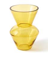 vase fat neck yellow S, Yellow, small