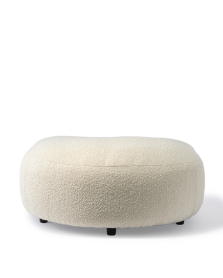 sofa a-round-u hocker boucle ecru right, White, medium