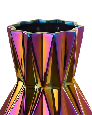 Vase Oily folds S, Multi-colour, medium