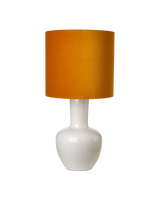 Lamp shade Ø55xH50cm velvet rust, Gold, small