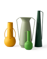 Vases Roman green set 4, Olive green, small