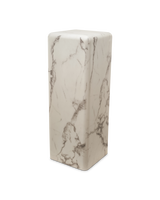 Pillar marble look white L, White, small