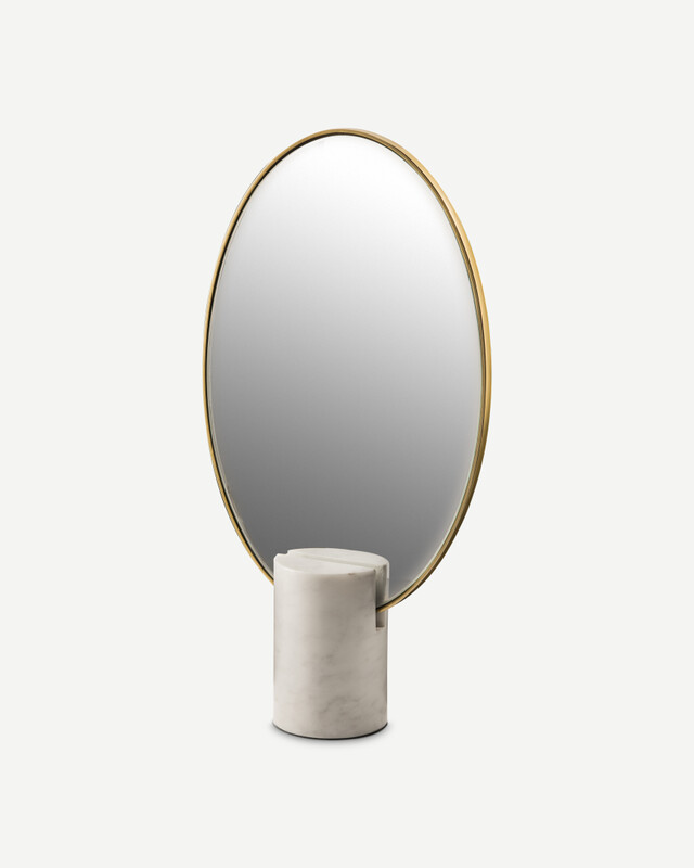 Oval desk deals mirror