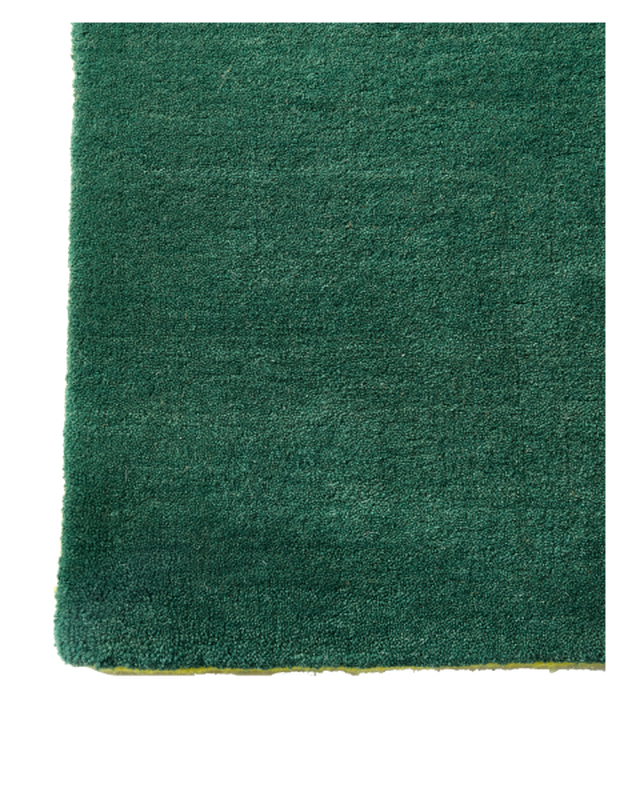 carpet outline dark green / lime 200x300, Dark green, large