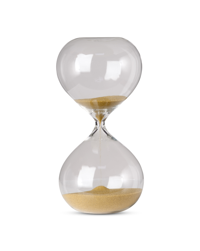 Sandglass ball S black, Gold, large