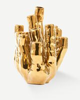 vase coral reef gold, Gold, small