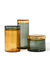 Caps & jars multi mix set 3, Cognac, small