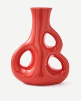 vase three ears yellow L / H50,5 cm, Coral red, small