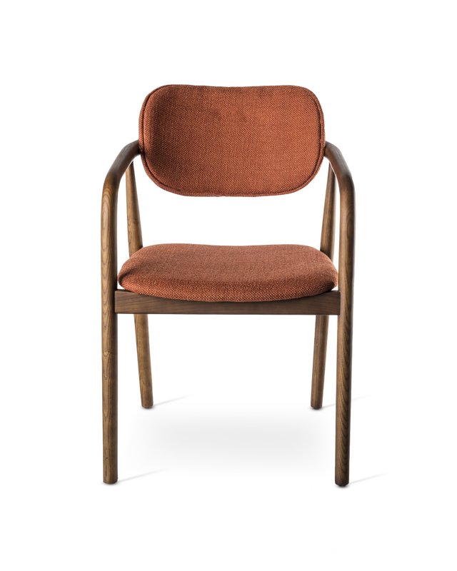 Chair Henry dark grey (FSC 100% certified), Rust red, large