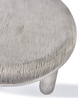 side table thick disk silver, Silver, small