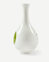 vase small bird orange, Dark green, small