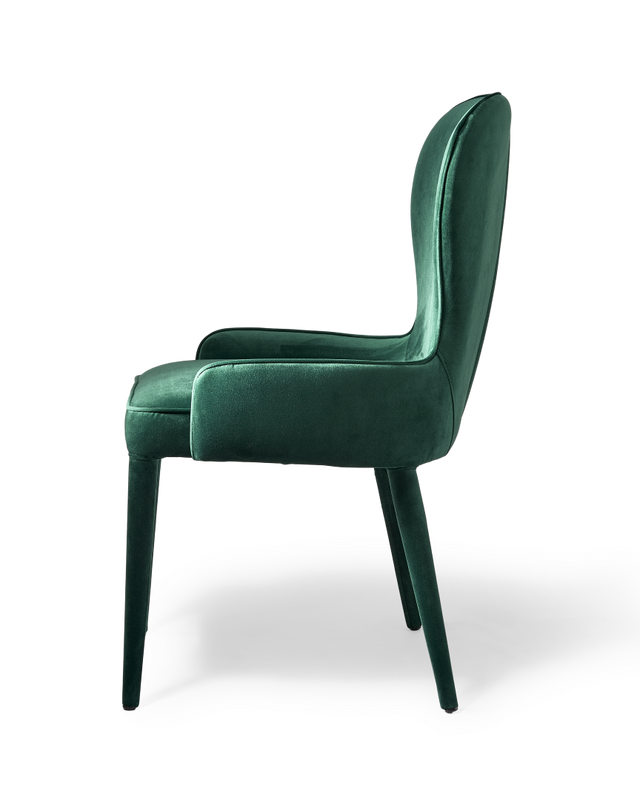 Chair Aunty velvet green, Dark green, large