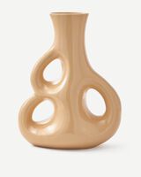 vase three ears yellow L / H50,5 cm, Beige, small