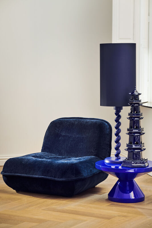lamp base twister pink, Dark blue, large